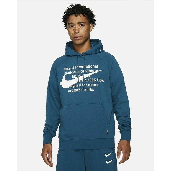 men's swoosh pullover hoodie